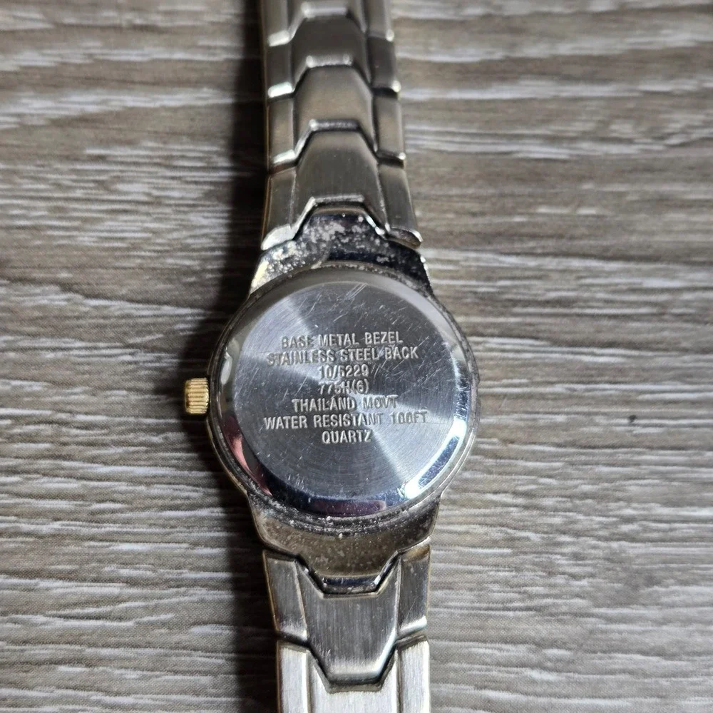 Anne Klein Women's Two Tone Watch Stainless Steel 10/6229 Date New Battery Vtg